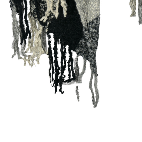 Woolrich Poncho Womens One Size Buffalo Plaid Sweater Fringe Cozy Layered Look - Picture 7 of 8